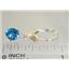 14k Gold Leverback Earrings, London Blue Topaz, E017