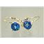 14k Gold Leverback Earrings, Neptune Garden Topaz, E017