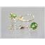 14k Gold Leverback Earrings, Peridot, E017