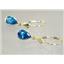 14k Gold Leverback Earrings, London Blue Topaz, E021