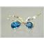 14k Gold Leverback Earrings, London Blue Topaz, E021