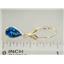 14k Gold Leverback Earrings, London Blue Topaz, E021