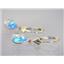 14k Gold Leverback Earrings, Mercury Mist Topaz, E021