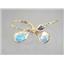 14k Gold Leverback Earrings, Mercury Mist Topaz, E021