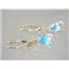 14k Gold Leverback Earrings, Mercury Mist Topaz, E021