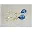 14k Gold Leverback Earrings, Neptune Garden Topaz, E021
