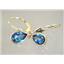 14k Gold Leverback Earrings, Neptune Garden Topaz, E021