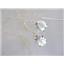 14k Gold Threader Earrings, Silver Topaz, E103