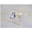 14k Gold Threader Earrings, Silver Topaz, E103