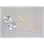 14k Gold Threader Earrings, Silver Topaz, E105