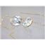 14k Gold Threader Earrings, Silver Topaz, E105