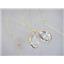 14k Gold Threader Earrings, Silver Topaz, E105