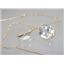 14k Gold Threader Earrings, Silver Topaz, E105