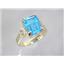 10K, 14K or 18K Gold Ladies Ring, Swiss Blue Topaz, R221