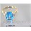 10K, 14K or 18K Gold Ladies Ring, Swiss Blue Topaz, R221