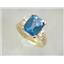 10K, 14K or 18K Gold Ladies Ring, Neptune Garden Topaz, R221