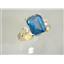 10K, 14K or 18K Gold Ladies Ring, Neptune Garden Topaz, R221