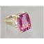 10K, 14K or 18K Gold Ladies Ring, Pure Pink Topaz, R201