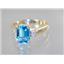 10K, 14K or 18K Gold Ladies Ring, Swiss Blue Topaz, R171