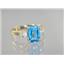 10K, 14K or 18K Gold Ladies Ring, Swiss Blue Topaz, R171