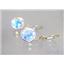 14k Gold Leverback Earrings, Mercury Mist Topaz, E211