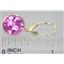 14k Gold Leverback Earrings, Pure Pink Topaz, E211