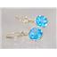 14k Gold Leverback Earrings, Swiss Blue Topaz, E211