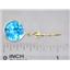 14k Gold Leverback Earrings, Swiss Blue Topaz, E211