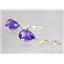 14k Gold Leverback Earrings, Amethyst, E221