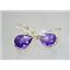 14k Gold Leverback Earrings, Amethyst, E221