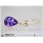 14k Gold Leverback Earrings, Amethyst, E221