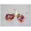 14k Gold Leverback Earrings, Twilight Fire Topaz, E221