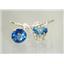14k Gold Leverback Earrings, Neptunes Garden Topaz, E117