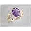 10K, 14K or 18K Gold Ladies Ring, Amethyst, R162