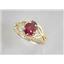 10K, 14K or 18K Gold Ladies Ring, Garnet CZ, R137