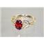 10K, 14K or 18K Gold Ladies Ring, Garnet CZ, R137