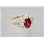 10K, 14K or 18K Gold Ladies Ring, Garnet CZ, R137