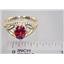 10K, 14K or 18K Gold Ladies Ring, Garnet CZ, R137