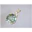 P087, Green Amethsyt 14k Gold Pendant