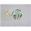 P087, Green Amethsyt 14k Gold Pendant