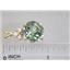P087, Green Amethsyt 14k Gold Pendant