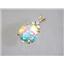 P087, Mercury Mist Topaz 14k Gold Pendant
