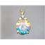 P087, Mercury Mist Topaz 14k Gold Pendant