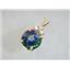 P087, Mystic Fire Topaz 14k Gold Pendant