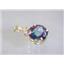 P087, Mystic Fire Topaz 14k Gold Pendant