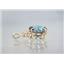 P087, Mystic Fire Topaz 14k Gold Pendant