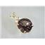 P087, Smoky Quartz 14k Gold Pendant