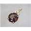 P087, Smoky Quartz 14k Gold Pendant