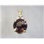 P087, Smoky Quartz 14k Gold Pendant