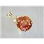 P087, Twilight Fire Topaz 14k Gold Pendant